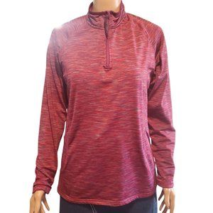 Mountain Warehouse Sz 12 Isocool Base Layer Heathered Berry Pink 1/4 Zip